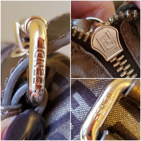 Authentic FENDI Boston Zucca Canvas Handbag - Picture 8 of 13